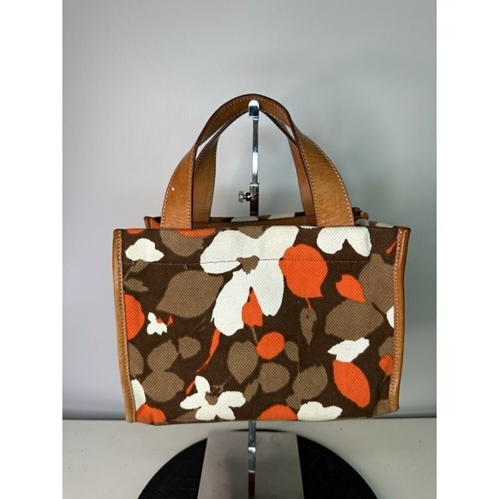 Kate Spade Floral Handbag Orange/Brown/Beige